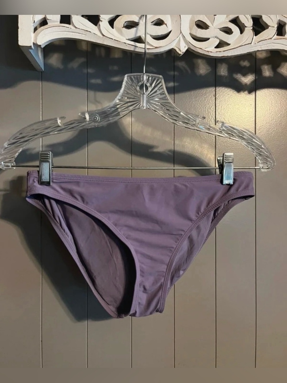 Tory Burch solid purple swimsuit bottoms